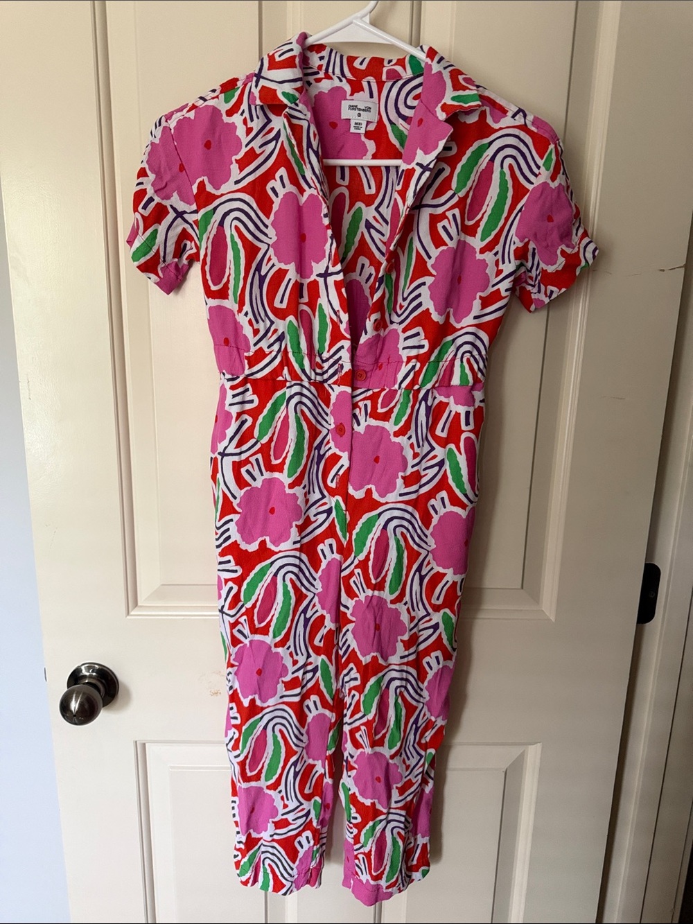 Diane Von Furstenberg Girls Floral One-Piece in Pink, Red, Green, White
